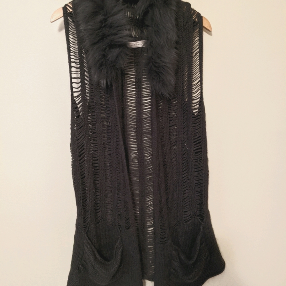 Wool AND Fox fur vest
